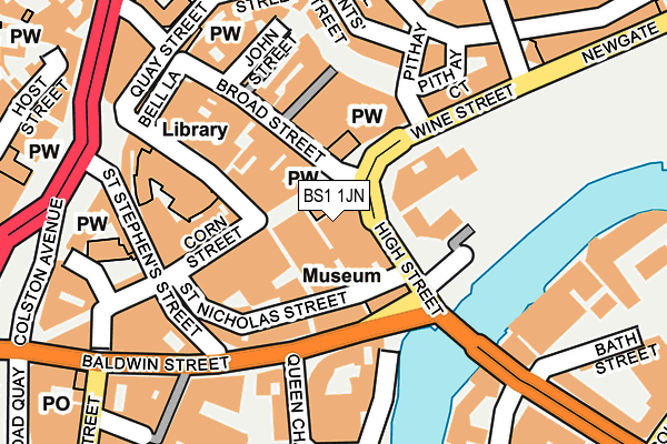 BS1 1JN map - OS OpenMap – Local (Ordnance Survey) BS1 1JN map - OS OpenMap – Local (Ordnance Survey)
