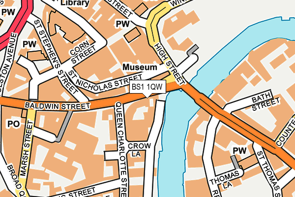 BS1 1QW map - OS OpenMap – Local (Ordnance Survey) BS1 1QW map - OS OpenMap – Local (Ordnance Survey)