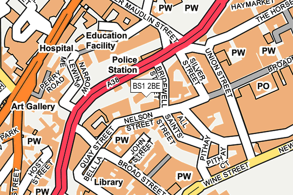 BS1 2BE map - OS OpenMap – Local (Ordnance Survey) BS1 2BE map - OS OpenMap – Local (Ordnance Survey)