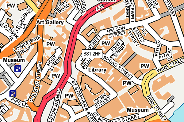 BS1 2HF map - OS OpenMap – Local (Ordnance Survey) BS1 2HF map - OS OpenMap – Local (Ordnance Survey)