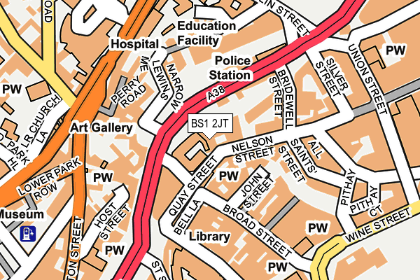 BS1 2JT map - OS OpenMap – Local (Ordnance Survey) BS1 2JT map - OS OpenMap – Local (Ordnance Survey)