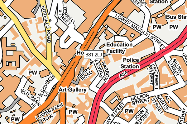 BS1 2LJ map - OS OpenMap – Local (Ordnance Survey) BS1 2LJ map - OS OpenMap – Local (Ordnance Survey)
