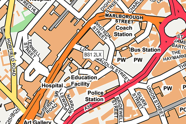 BS1 2LX map - OS OpenMap – Local (Ordnance Survey) BS1 2LX map - OS OpenMap – Local (Ordnance Survey)