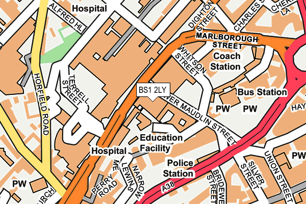 BS1 2LY map - OS OpenMap – Local (Ordnance Survey) BS1 2LY map - OS OpenMap – Local (Ordnance Survey)