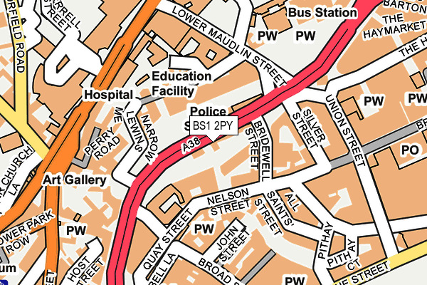 BS1 2PY map - OS OpenMap – Local (Ordnance Survey) BS1 2PY map - OS OpenMap – Local (Ordnance Survey)