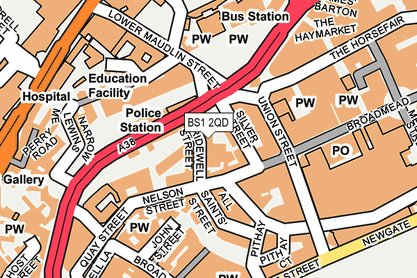 BS1 2QD map - OS OpenMap – Local (Ordnance Survey) BS1 2QD map - OS OpenMap – Local (Ordnance Survey)