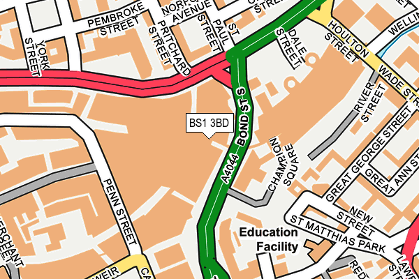 BS1 3BD map - OS OpenMap – Local (Ordnance Survey) BS1 3BD map - OS OpenMap – Local (Ordnance Survey)
