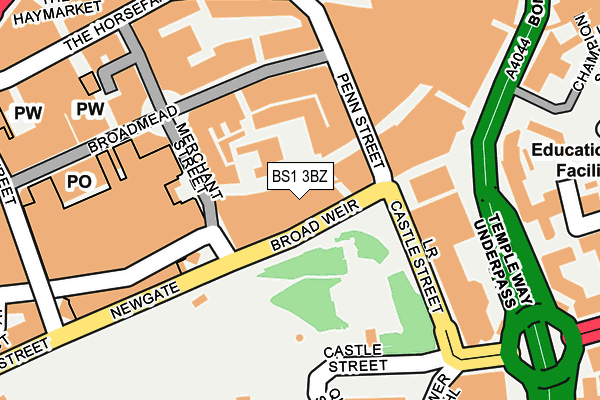 BS1 3BZ map - OS OpenMap – Local (Ordnance Survey) BS1 3BZ map - OS OpenMap – Local (Ordnance Survey)