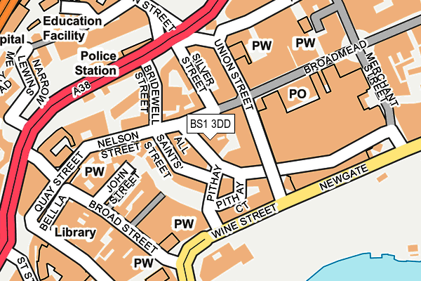 BS1 3DD map - OS OpenMap – Local (Ordnance Survey)