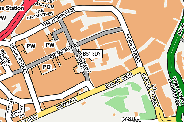 BS1 3DY map - OS OpenMap – Local (Ordnance Survey) BS1 3DY map - OS OpenMap – Local (Ordnance Survey)