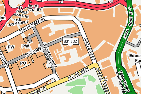 BS1 3DZ map - OS OpenMap – Local (Ordnance Survey) BS1 3DZ map - OS OpenMap – Local (Ordnance Survey)