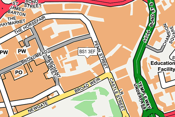 BS1 3EF map - OS OpenMap – Local (Ordnance Survey) BS1 3EF map - OS OpenMap – Local (Ordnance Survey)