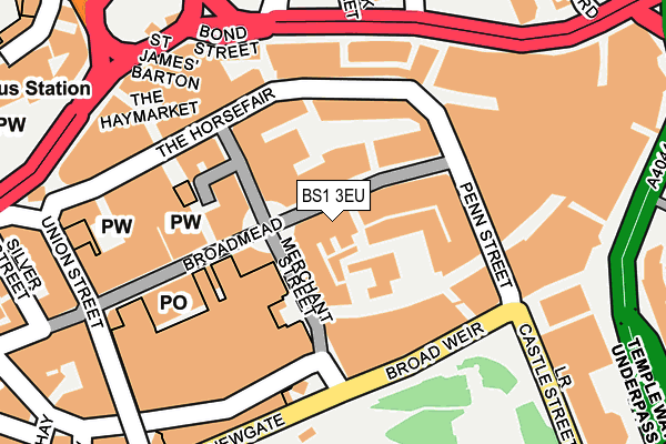 BS1 3EU map - OS OpenMap – Local (Ordnance Survey) BS1 3EU map - OS OpenMap – Local (Ordnance Survey)