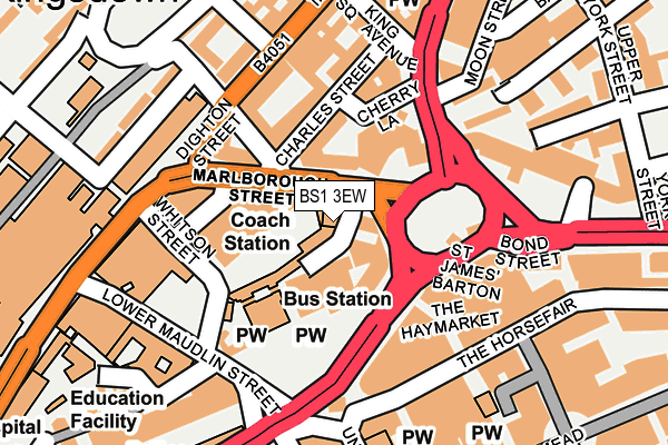 BS1 3EW map - OS OpenMap – Local (Ordnance Survey) BS1 3EW map - OS OpenMap – Local (Ordnance Survey)