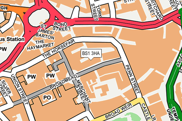 BS1 3HA map - OS OpenMap – Local (Ordnance Survey) BS1 3HA map - OS OpenMap – Local (Ordnance Survey)