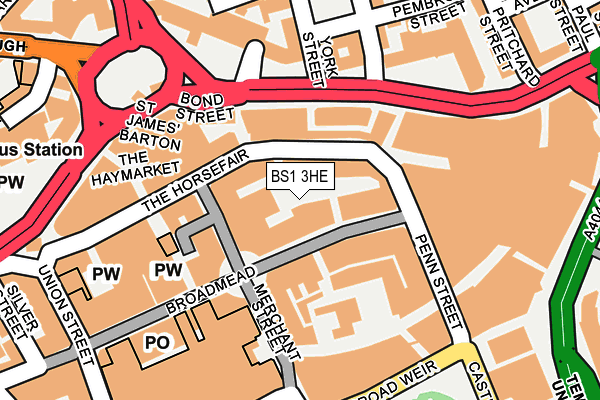 BS1 3HE map - OS OpenMap – Local (Ordnance Survey) BS1 3HE map - OS OpenMap – Local (Ordnance Survey)