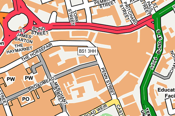 BS1 3HH map - OS OpenMap – Local (Ordnance Survey) BS1 3HH map - OS OpenMap – Local (Ordnance Survey)