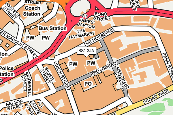 BS1 3JA map - OS OpenMap – Local (Ordnance Survey) BS1 3JA map - OS OpenMap – Local (Ordnance Survey)