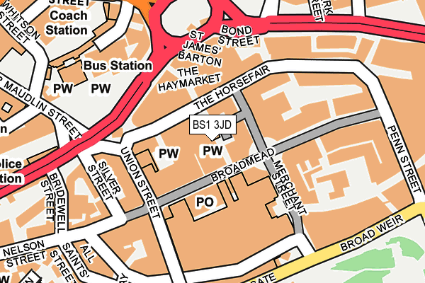 BS1 3JD map - OS OpenMap – Local (Ordnance Survey) BS1 3JD map - OS OpenMap – Local (Ordnance Survey)