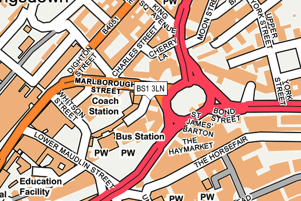 BS1 3LN map - OS OpenMap – Local (Ordnance Survey) BS1 3LN map - OS OpenMap – Local (Ordnance Survey)