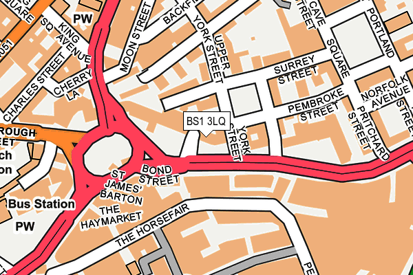 BS1 3LQ map - OS OpenMap – Local (Ordnance Survey) BS1 3LQ map - OS OpenMap – Local (Ordnance Survey)