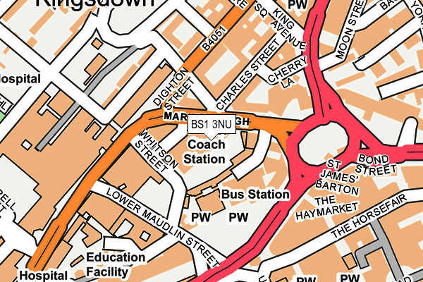 BS1 3NU map - OS OpenMap – Local (Ordnance Survey) BS1 3NU map - OS OpenMap – Local (Ordnance Survey)