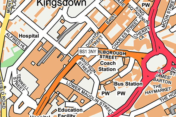 BS1 3NY map - OS OpenMap – Local (Ordnance Survey) BS1 3NY map - OS OpenMap – Local (Ordnance Survey)