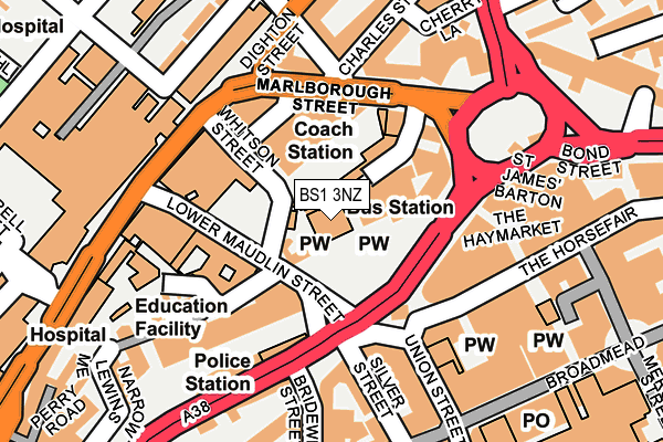 BS1 3NZ map - OS OpenMap – Local (Ordnance Survey) BS1 3NZ map - OS OpenMap – Local (Ordnance Survey)