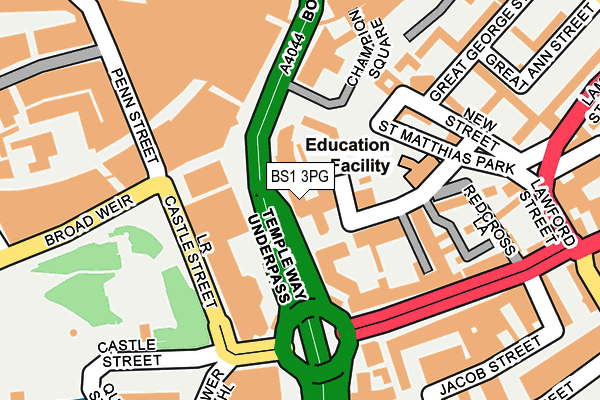BS1 3PG map - OS OpenMap – Local (Ordnance Survey) BS1 3PG map - OS OpenMap – Local (Ordnance Survey)