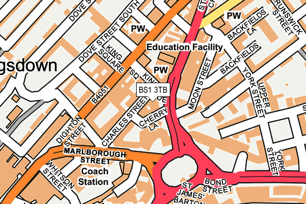 BS1 3TB map - OS OpenMap – Local (Ordnance Survey)