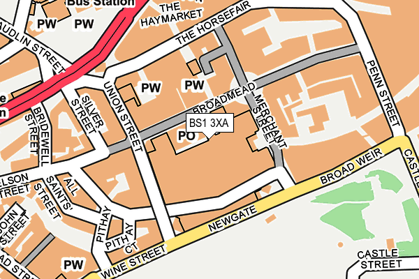 BS1 3XA map - OS OpenMap – Local (Ordnance Survey) BS1 3XA map - OS OpenMap – Local (Ordnance Survey)