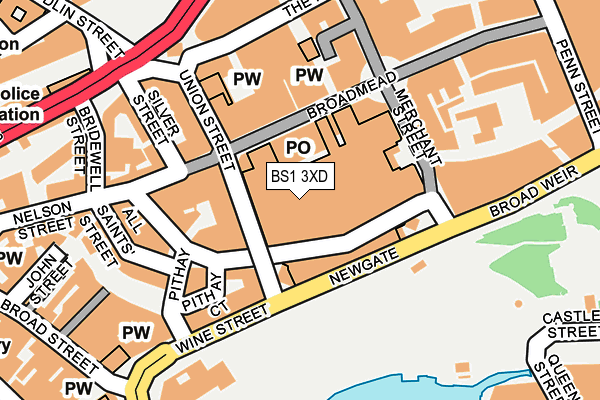 BS1 3XD map - OS OpenMap – Local (Ordnance Survey) BS1 3XD map - OS OpenMap – Local (Ordnance Survey)