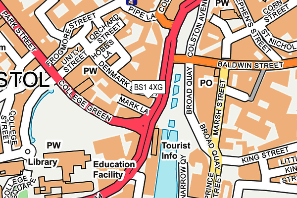 BS1 4XG map - OS OpenMap – Local (Ordnance Survey) BS1 4XG map - OS OpenMap – Local (Ordnance Survey)