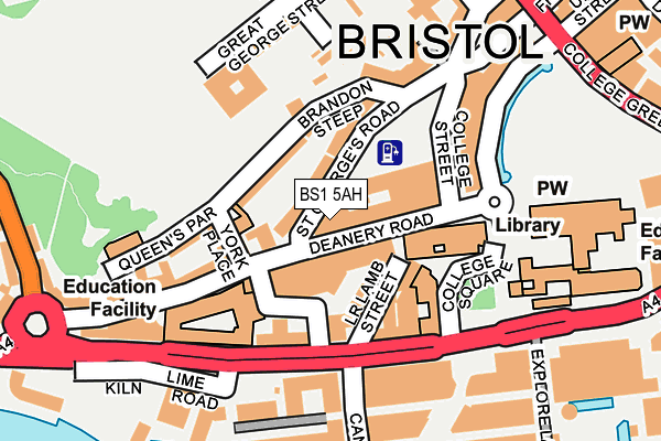 BS1 5AH map - OS OpenMap – Local (Ordnance Survey) BS1 5AH map - OS OpenMap – Local (Ordnance Survey)