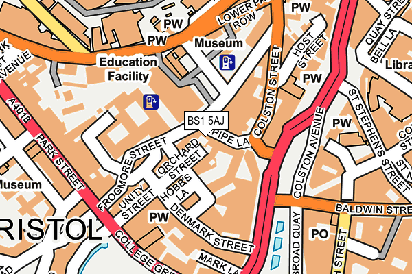 BS1 5AJ map - OS OpenMap – Local (Ordnance Survey) BS1 5AJ map - OS OpenMap – Local (Ordnance Survey)