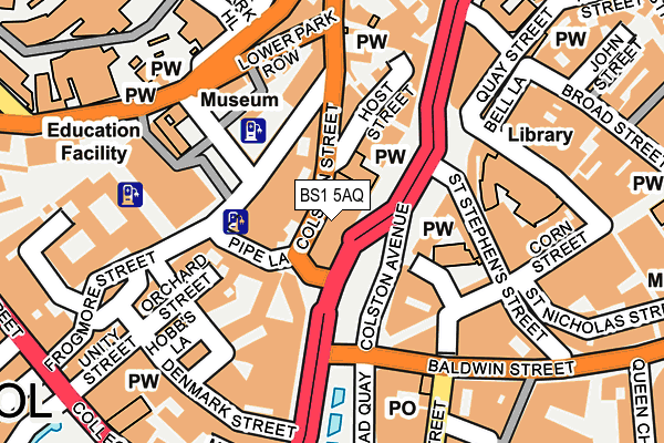 BS1 5AQ map - OS OpenMap – Local (Ordnance Survey) BS1 5AQ map - OS OpenMap – Local (Ordnance Survey)