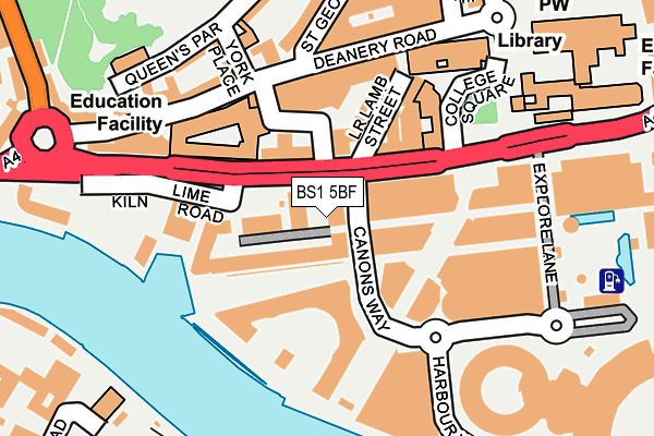 BS1 5BF map - OS OpenMap – Local (Ordnance Survey)