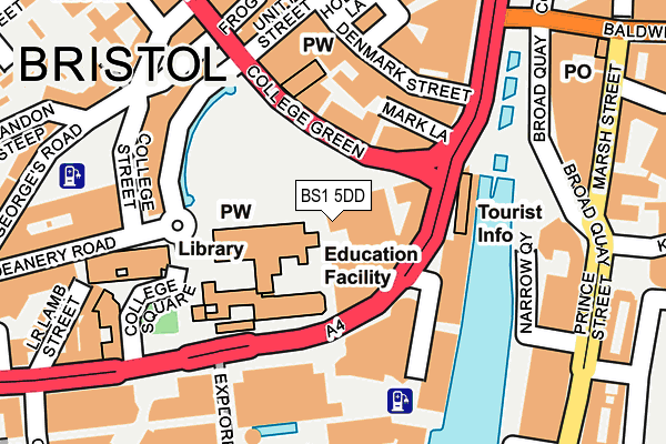BS1 5DD map - OS OpenMap – Local (Ordnance Survey)