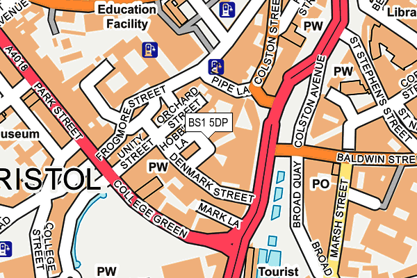 BS1 5DP map - OS OpenMap – Local (Ordnance Survey)