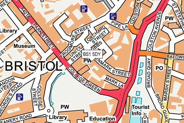 BS1 5DY map - OS OpenMap – Local (Ordnance Survey) BS1 5DY map - OS OpenMap – Local (Ordnance Survey)