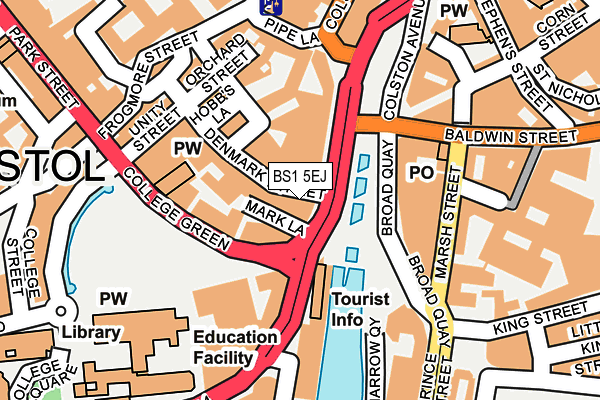 BS1 5EJ map - OS OpenMap – Local (Ordnance Survey) BS1 5EJ map - OS OpenMap – Local (Ordnance Survey)