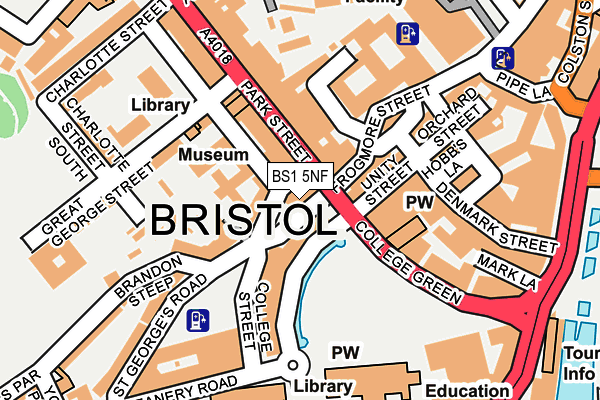 BS1 5NF map - OS OpenMap – Local (Ordnance Survey)