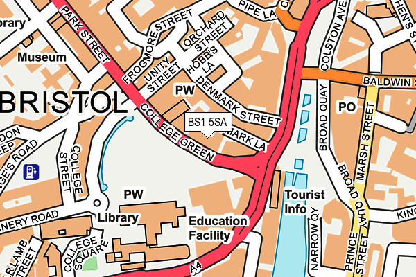 BS1 5SA map - OS OpenMap – Local (Ordnance Survey) BS1 5SA map - OS OpenMap – Local (Ordnance Survey)