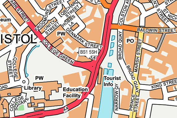 BS1 5SH map - OS OpenMap – Local (Ordnance Survey) BS1 5SH map - OS OpenMap – Local (Ordnance Survey)