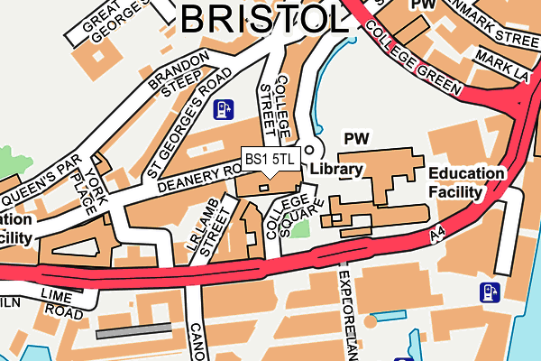 BS1 5TL map - OS OpenMap – Local (Ordnance Survey) BS1 5TL map - OS OpenMap – Local (Ordnance Survey)