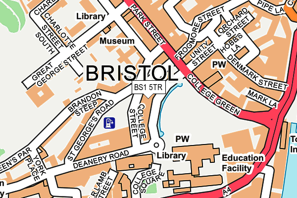 BS1 5TR map - OS OpenMap – Local (Ordnance Survey) BS1 5TR map - OS OpenMap – Local (Ordnance Survey)
