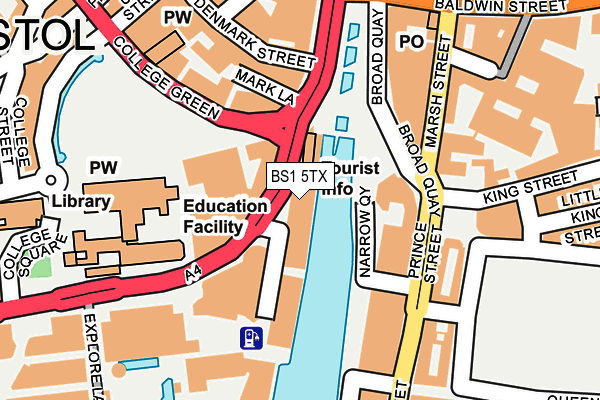 BS1 5TX map - OS OpenMap – Local (Ordnance Survey) BS1 5TX map - OS OpenMap – Local (Ordnance Survey)