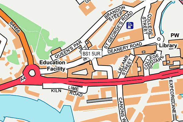 BS1 5UR map - OS OpenMap – Local (Ordnance Survey) BS1 5UR map - OS OpenMap – Local (Ordnance Survey)
