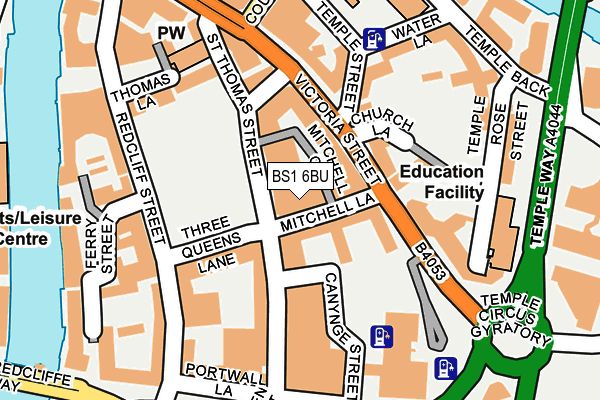 BS1 6BU map - OS OpenMap – Local (Ordnance Survey) BS1 6BU map - OS OpenMap – Local (Ordnance Survey)
