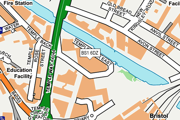 BS1 6DZ map - OS OpenMap – Local (Ordnance Survey) BS1 6DZ map - OS OpenMap – Local (Ordnance Survey)